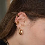 Ear cuff - Bague d'oreille large 10.5 mm - Acier inoxydable 304 Doré x1