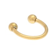 Ear cuff - Bague d'oreille fine 11 mm avec boules - Acier inoxydable 304 Doré x1