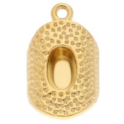 Pendentif chapeau de cowboy 23x14 mm - Acier inoxydable 304 Doré x1