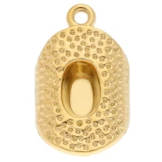 Pendentif chapeau de cowboy 23x14 mm - Acier inoxydable 304 Doré x1