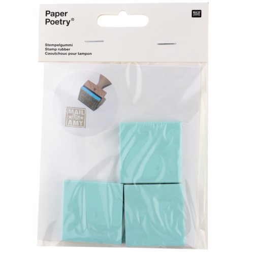Caoutchouc pour tampon à faire soi-même Paper Poetry - Carré x3