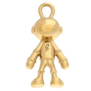 Pendentif cosmonaute 23.5x11.5 mm avec résine époxy - Acier inox 304 Doré - Bleu