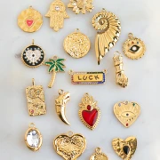 Pendentif coquillage 45x22 mm - Acier inoxydable 304 Doré x1