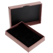 Boite écrin bijoux fantaisie pour parure en carton 7x5x1.5 cm - Marron x1