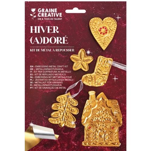 Kit métal à repousser - Graine Creative - Hiver (a)doré - Doré - argenté x1