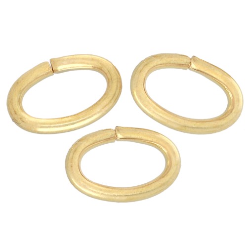 Anneaux ouverts ovales 6x4x0.8 mm - Doré x50