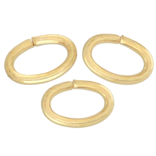 Anneaux ouverts ovales 6x4x0.8 mm - Doré x50