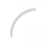 Perles tubes incurvés 21x1,5 mm - Argent 925 x4