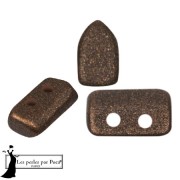Perles en verre Piros® par Puca® 2x5 mm - Bronze Maroon x10g