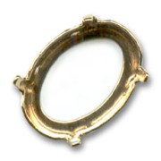 Serti griffe pour cabochon PureCrystal 4120 18x13 mm - Doré x1|raw }}