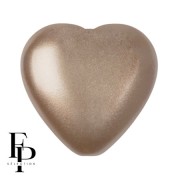 Perle en verre coeur 16x15 mm - Pastel Light Brown Coco x1|raw }}