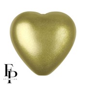 Perle en verre coeur 16x15 mm - Pastel Lime x1