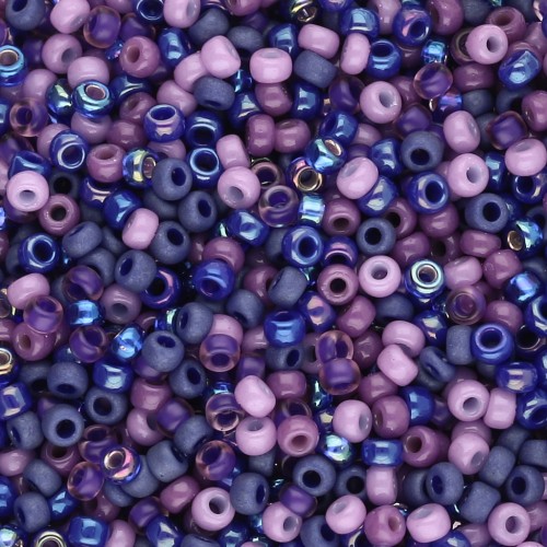 Mix de rocailles Miyuki 11/0 - Purple Blues x8g