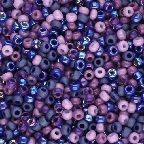 Mix de rocailles Miyuki 11/0 - Purple Blues x8g