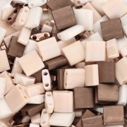 Mix de perles Miyuki - Quarter - Half et Tila Beads - Sparkling Latte x10g|raw }}