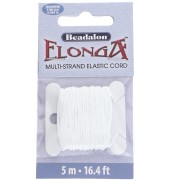 Fil élastique Elonga 1 mm - Multi-brins - Blanc x5m