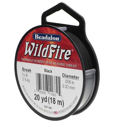 Fil nylon tressé WildFire 0.20 mm - Noir x18.2m