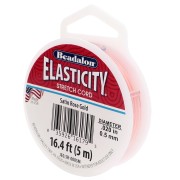 Fil élastique Elasticity 0.50 mm - Doré Rose satiné x5m