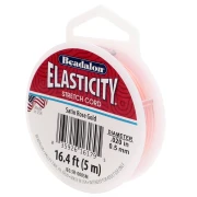 Fil élastique Elasticity 0.50 mm - Doré Rose satiné x5m