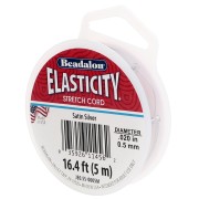 Fil élastique Elasticity 0.50 mm - Argenté satin x5m