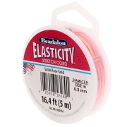 Fil élastique Elasticity 0.80 mm - Doré Rose satiné x5m