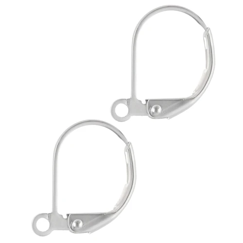 Dormeuses avec anneau ouvert 15 mm - Placage argent fin x2