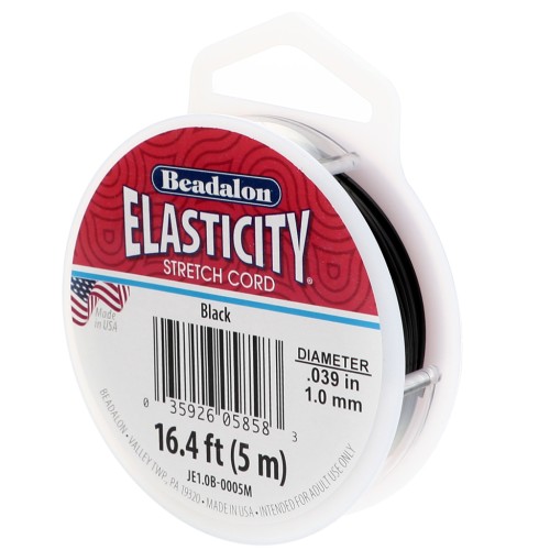 Fil élastique Elasticity 1 mm - Noir x5m