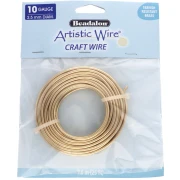 Fil de laiton Artistic Wire 2.5 mm - brut traité Anti-ternissement x7.6m