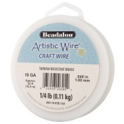 Fil de laiton Artistic Wire 1 mm - Anti-ternissement x15.8m