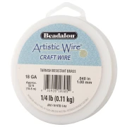 Fil de laiton Artistic Wire 1 mm - Anti-ternissement x15.8m