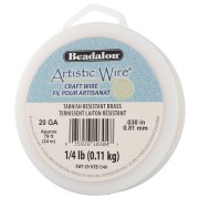 Fil de laiton Artistic Wire 0.81 mm - Anti-ternissement x24m