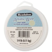 Fil de laiton Artistic Wire 0.81 mm - Anti-ternissement x24m
