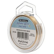 Fil de laiton Artistic Wire 0.41 mm - Anti-ternissement x27.4m|raw }}