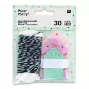 Assortiment d'étiquettes cadeaux Paper Poetry Tropical Spring x30