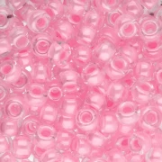 Rocaille Miyuki 6/0 207 -  Pink Lined Crystal x8g