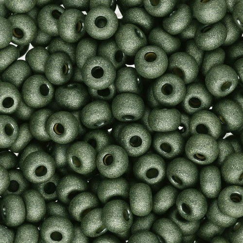 Rocailles 6/0 4 mm - Terra Dyed - Yellow Pearl Dyed Black Mat x20g