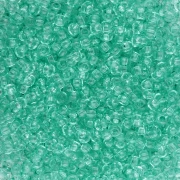 Rocailles 11/0 2 mm - Solgel - Green 2 Dyed Crystal x20g