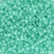 Rocailles 11/0 2 mm - Solgel - Green 2 Dyed Alabaster x20g