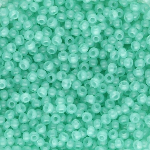 Perles rocailles Preciosa 11/0 2 mm - Solgel - Green 2 Dyed Alabaster x20g