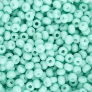 Perles rocailles Preciosa 8/0 3 mm - Solgel - Green 2 Dyed Chalkwhite x20g
