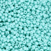 Perles rocailles Preciosa  11/0 2 mm - Solgel - Green 2 Dyed Chalkwhite x20g