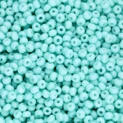 Perles rocailles Preciosa  11/0 2 mm - Solgel - Green 2 Dyed Chalkwhite x20g