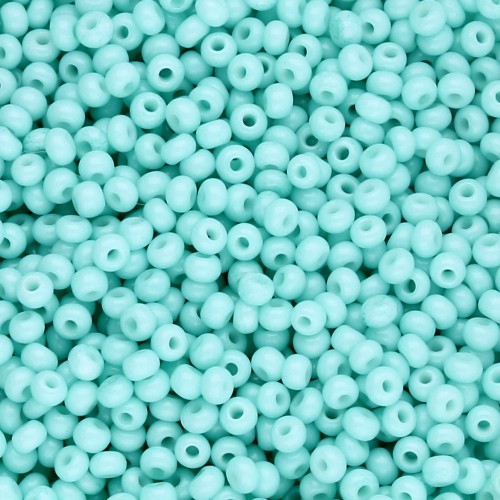 Perles rocailles Preciosa  11/0 2 mm - Solgel - Green 2 Dyed Chalkwhite x20g