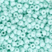Perles rocailles Preciosa 8/0 3 mm - Solgel - Green 1 Dyed Chalkwhite x20g