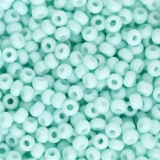 Perles rocailles Preciosa 8/0 3 mm - Solgel - Green 1 Dyed Chalkwhite x20g