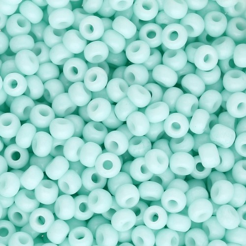 Perles rocailles Preciosa 8/0 3 mm - Solgel - Green 1 Dyed Chalkwhite x20g