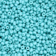 Perles rocailles Preciosa  11/0 2 mm - Solgel - Green 3 Dyed Chalkwhite x20g