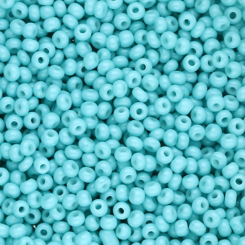 Perles rocailles Preciosa  11/0 2 mm - Solgel - Green 3 Dyed Chalkwhite x20g