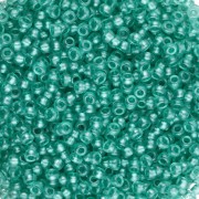 Preciosa perles rocailles 11/0 2 mm - Terra Pearl - Green Dyed Crystal x20g
