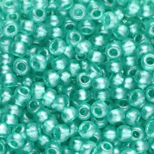 Preciosa perles rocailles 8/0 3 mm - Terra Pearl - Green Dyed Crystal x20g
